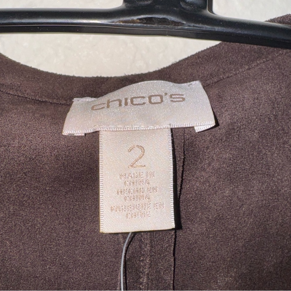 Chico’s Zip-Detail Faux-Suede Jacket. - Picture 6 of 8